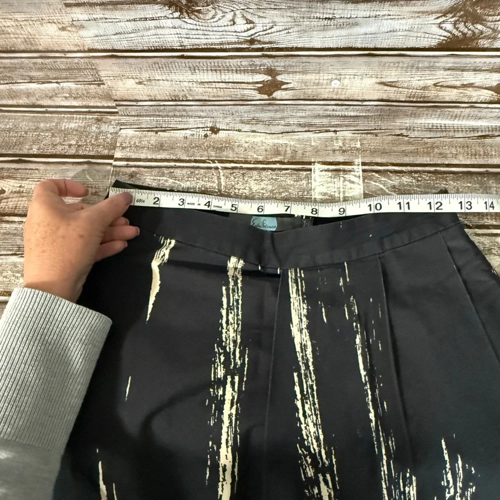Eva Franco Anthropologie Abstract Brushstroke Faux Wrap Skirt Size 4 - Picture 6 of 6